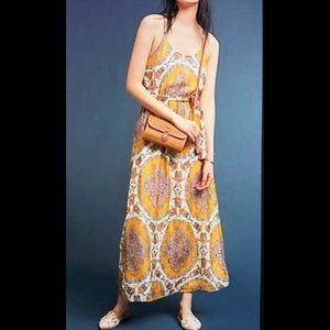 Beautiful Antho Yellow Print Medallion Dress NWT